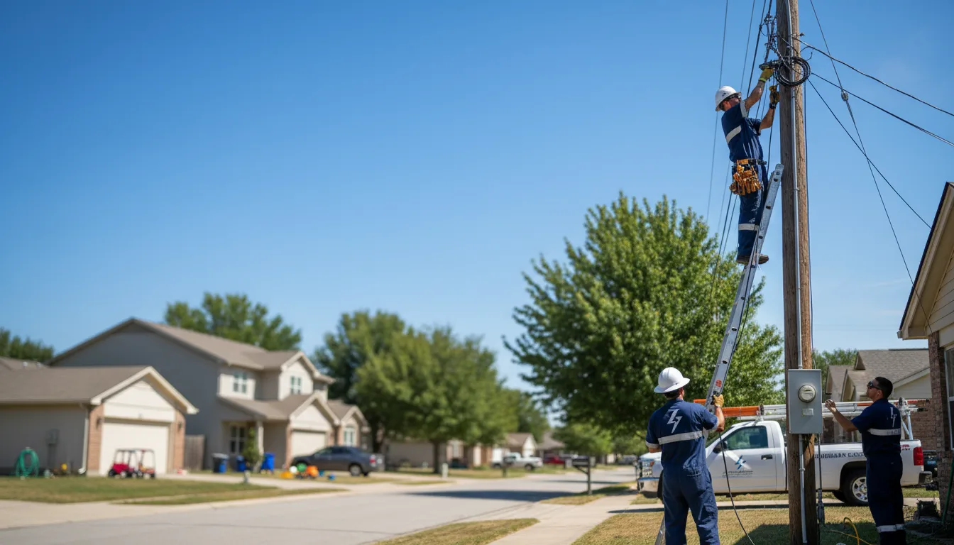 Residential electrician providing installation services in Grove City, OH